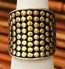 Premier Designs Brass Tone Wide Ring 
Size 5.5