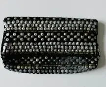 sequined fold over clutch Designer