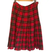 Pendleton  Vintage Authentic Wallace Tartan Wool Pleated Midi Skirt - size 14P