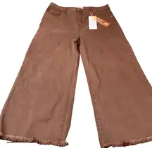 RISEN Wide Leg Jeans Espresso Brown High Rise NWT - Size 1XL (16-18)