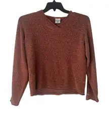 Columbia Women's Size Medium Light Red‎ Terry Cloth V Neck Outdoor Sweater