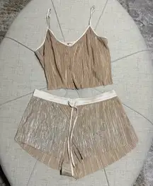 Victoria’s Secret gold shimmering pajamas 