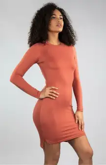 BuffBunny Fall in Love Bodycon Dress Cinnamon Size Large Ultra Stretchy Classic