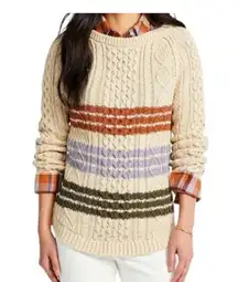 LL Bean Fisherman Tunic Sweater Small