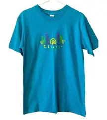 Anvil Pre Shrunk 90s 80's Chicago T-Shirt Made In USA Crew Neck Women Medium VTG