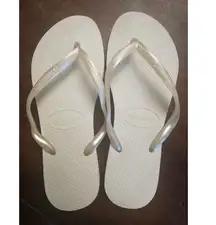 Havaianas white sandals flip flops women's 6/7