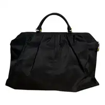Donna Karan Cosmetics Large Tote Duffle Weekend Bag Black Nylon Travel Work