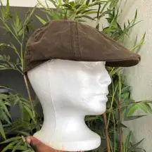 All American Stetson Brown flat duck bill newsboy cap hat  Excellent condition