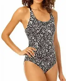 Hurley Black & White Racerback Primal Wave UPF 50+ Swimsuit Size XXL EUC #1717