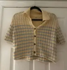 Urban Outfitters Cropped Collared Sweater