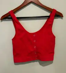 La Hearts Pacsun red ribbed crop top 