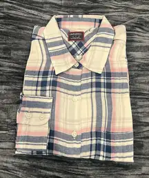 UNTUCKit Casual Blue and Pink Checkered Shirt Size 4