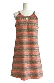 Spunk Wear Dress Charleston Multicolor Halter Neck Pockets A-Line Dress Large