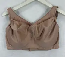Glamorise Sport 1051 Full Figure Comfort Lift Full Coverage Bra 38F Nude
