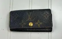 Louis Vuitton Monogram 4 Key Ring Holder Wallet Case