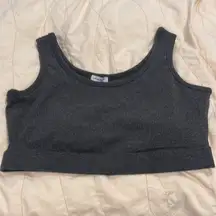 White birch, gray, extra large crop top