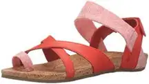 Ahnu Sananah thong sandals orange white casual women’s size 9 boho‎ trendy