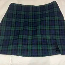 Green and Blue Plaid skirt