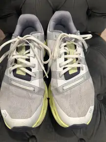 ON Cloudgo Women's Running Shoes Gray Yellow Lace Up Athletic Sneakers US 10