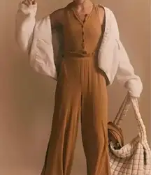 Free People Movement Caught My Tempo Jumpsuit Open back wide leg S