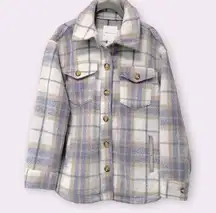 Avec Les Filles Plaid Shirt Jacket