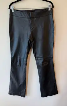 Vintage Old Navy Collection Pants Womens 6 Black Leather Bootcut High Waist Y2K