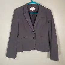 CALVIN‎ Klein Two Button Blazer Grey size 8 business casual preppy