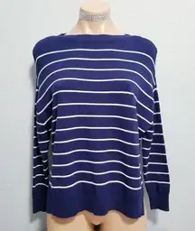 Vero Moda stripe nautical thin comfy glam sweater top XL XXL