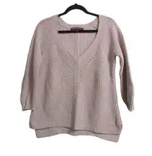 Comptoir Des Cotonniers Womens Pullover Sweater Beige Long Sleeve Wool Blend M