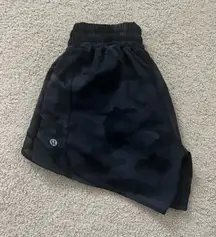 Black Camo Lululemon Shorts Hotty Hot 4"