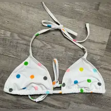 Aerie Women’s Sz Medium Halter Bikini Top Swim Suit Smiley Face Print New NWT