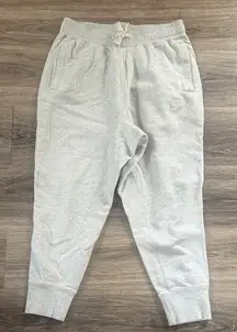 Nike Women's Light Gray Cropped Joggers Size Medium