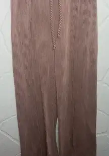 Altar'd State Ribbed Wide Leg Pants in Soft Mauve