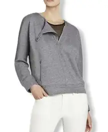 BCBGMaxAzria Tallulah Zipper Mesh Grey Sweatshirt