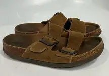 Eastland 2 strap leather sandals brown suede size 6