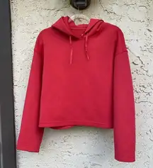 Uniqlo Size medium red hoodie slightly cropped dry fit
