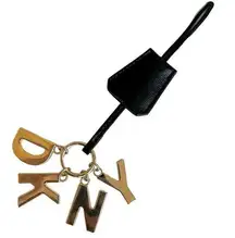 DKNY gold tone purse charm key fob