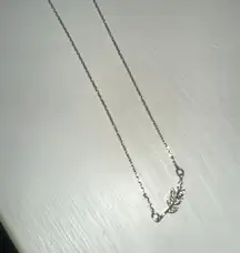 silver leaf necklace