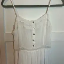 Forever 21 White Floral Crochet Cottagecore Maxi Dress