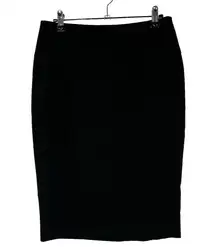 Venus Black Flat Front Knee Length Pencil Skirt 8