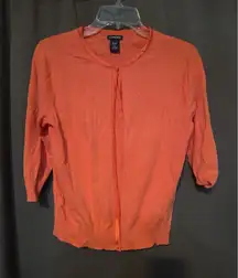 Gap Pink Rib Knit Cardigan, Women's Small Stretch Sweater, Knit‎ Top Cardigan