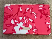 Kate Spade Belles Rissa Deep Coral/White Floral Silk Evening Clutch
