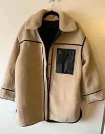 Massimo Dutti Reversible Shearling Coat