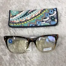 Vera Bradley Monroe reading glasses citrus paisley/ +0.00 nwt w/case