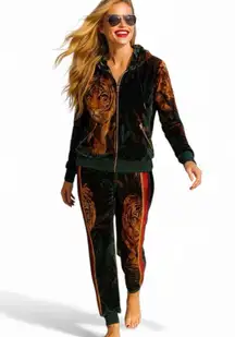Aviator Nation Velvet Jungle Tiger matching set NWT (oversized)