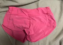 Lululemon Pink Speed Up Shorts