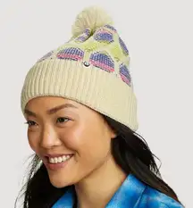 NWT Eddie Bauer Women’s Snowpeak Pom Beanie Winter Fall in Ivory OS