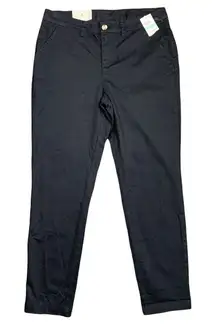 Maison Jules Womens Crop Capri Dress Pants Essential Mid Rise Black Size 8