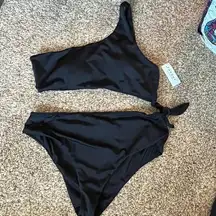 NWT PacSun LA Hearts black tie side one piece bikini suit