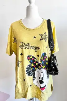 Vintage Disney Minnie Mouse Star Top Made in Korea‎ 90s Kawaii Retro XL